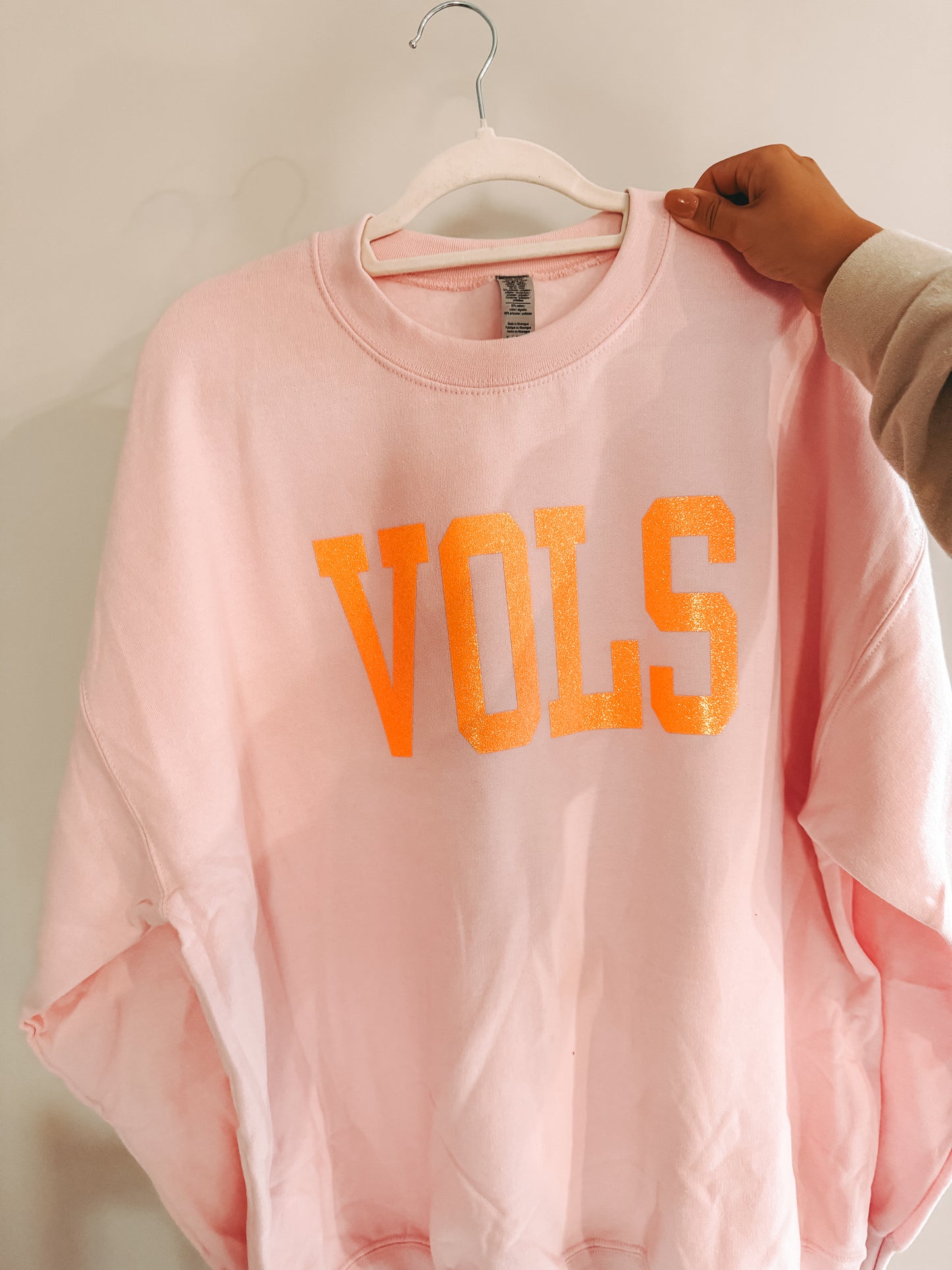 PINK Glitter Vols Crewneck